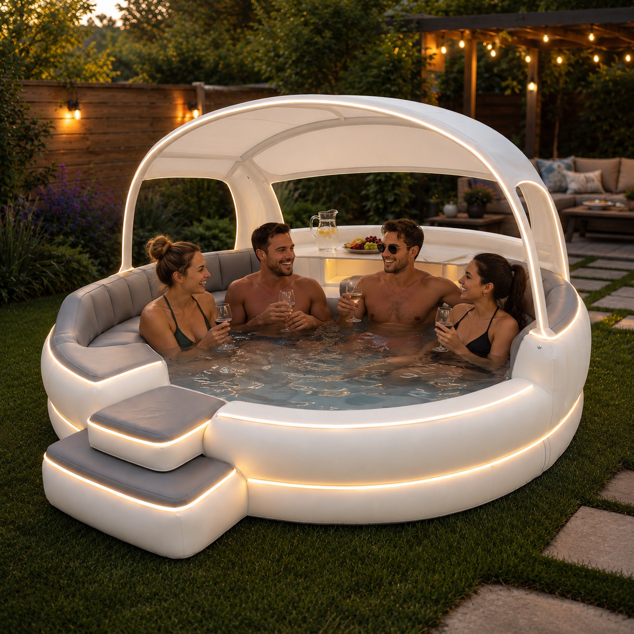 Luxury Inflatable Spa with friends